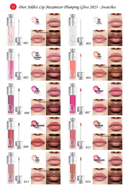 dior lip maximiser boots|Dior lip gloss color chart.